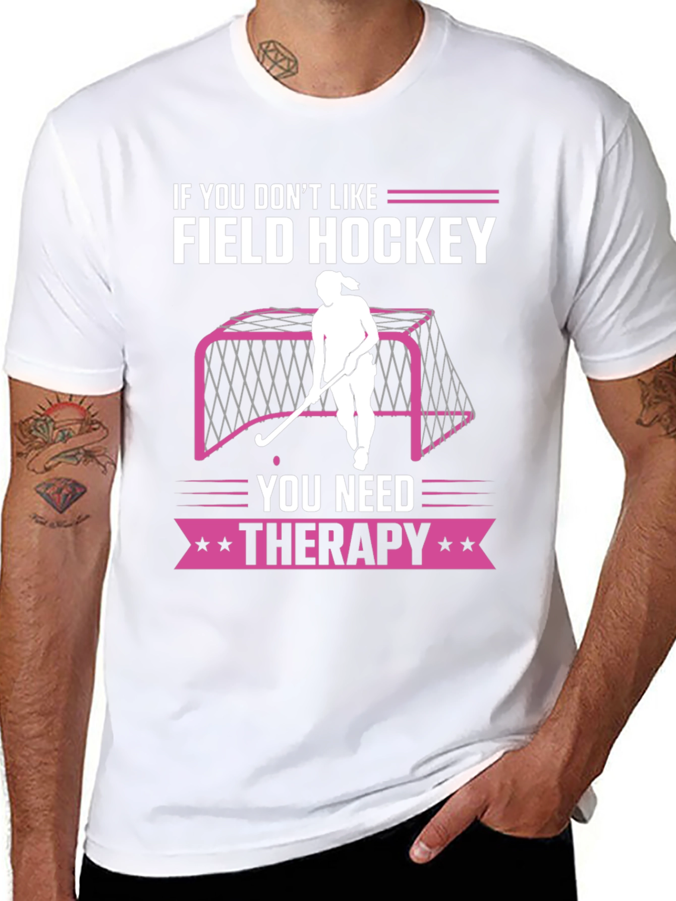 Funny Field Hockey Therapy T-Shirt