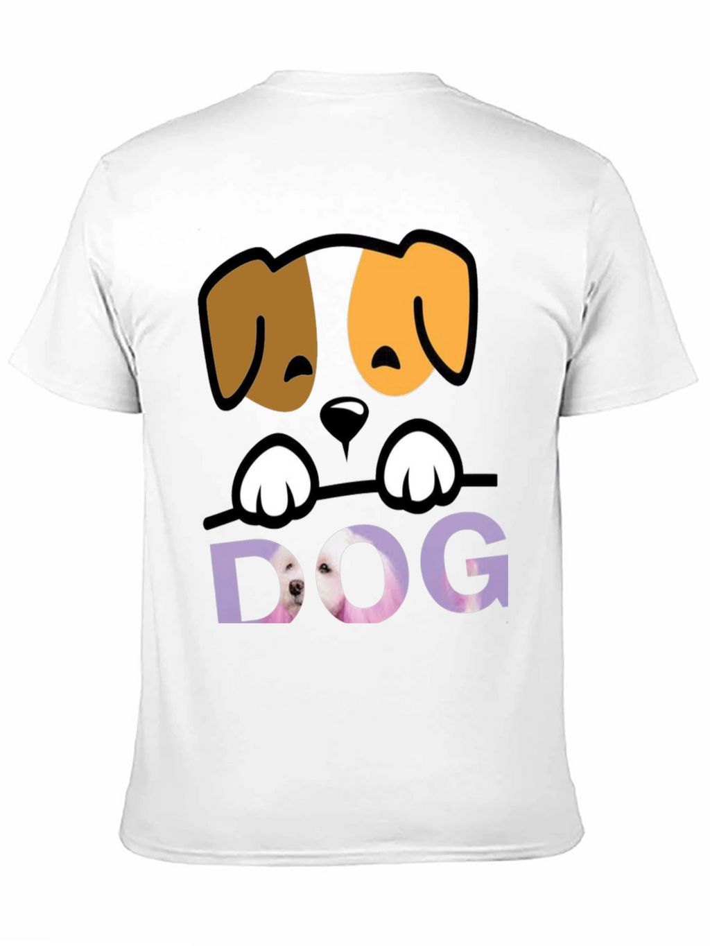 Cute Dog Graphic Tee - Mens Black T-Shirt