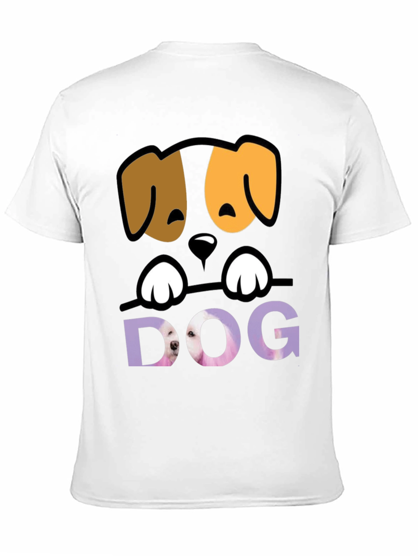 Cute Dog Graphic Tee - Mens Black T-Shirt