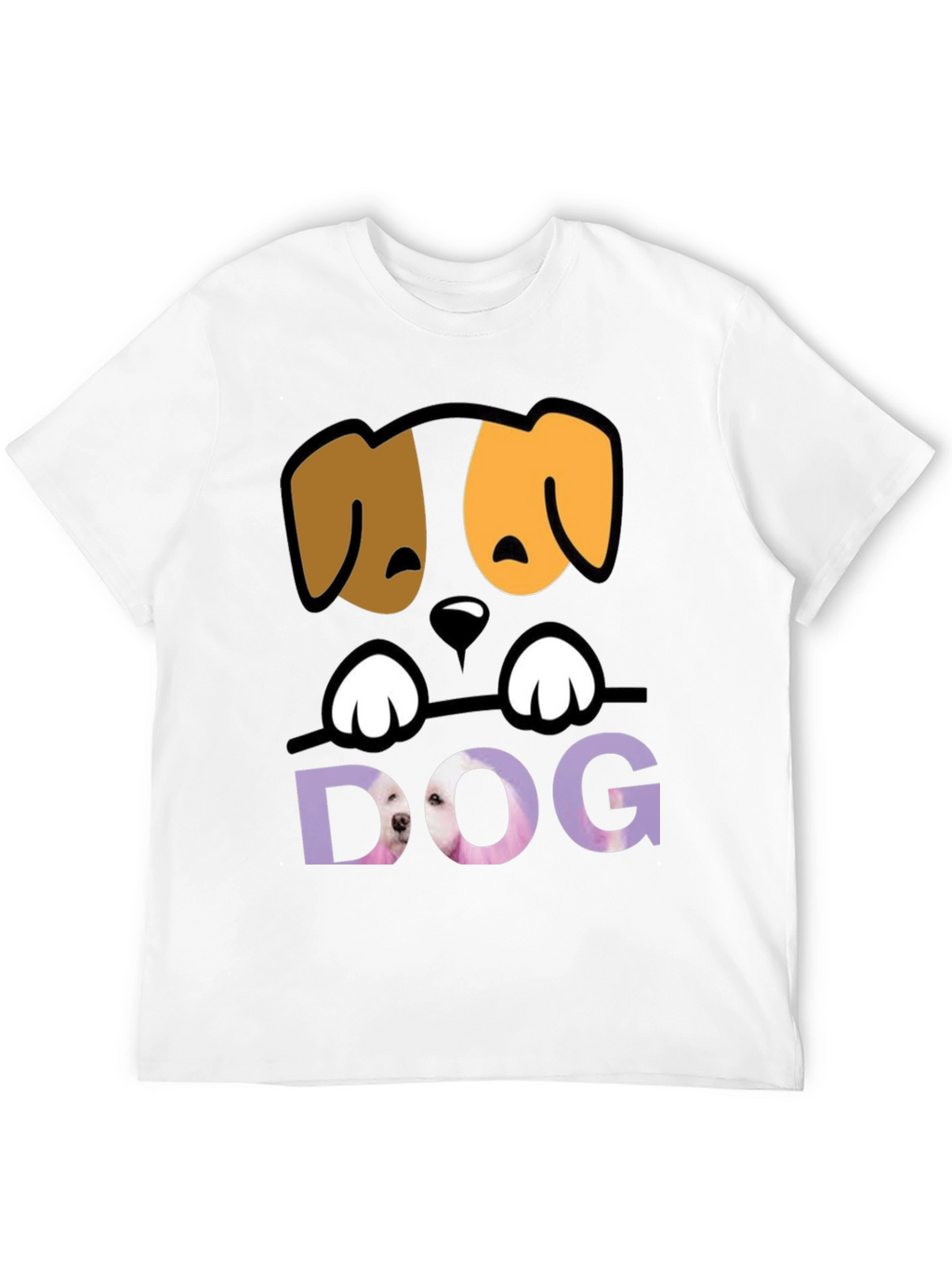 Cute Dog Graphic Tee - Mens Black T-Shirt