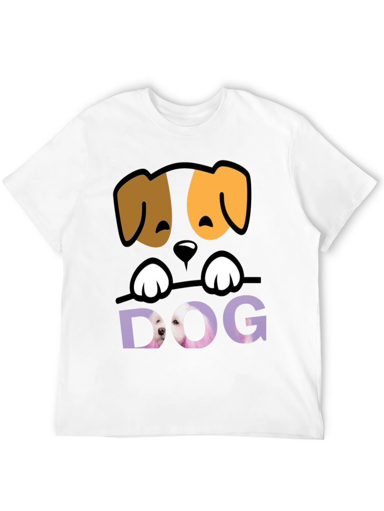 Cute Dog Graphic Tee - Mens Black T-Shirt