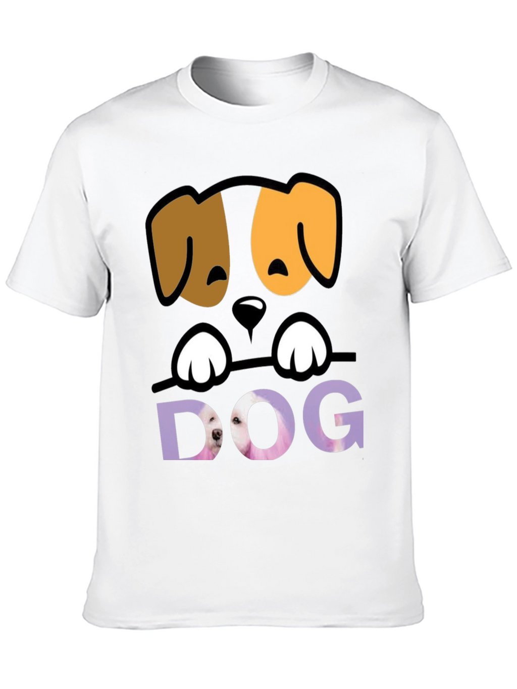 Cute Dog Graphic Tee - Mens Black T-Shirt