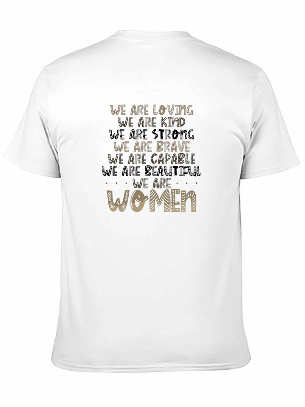 Empowering Womens T-Shirt: Loving Kind Strong & Brave