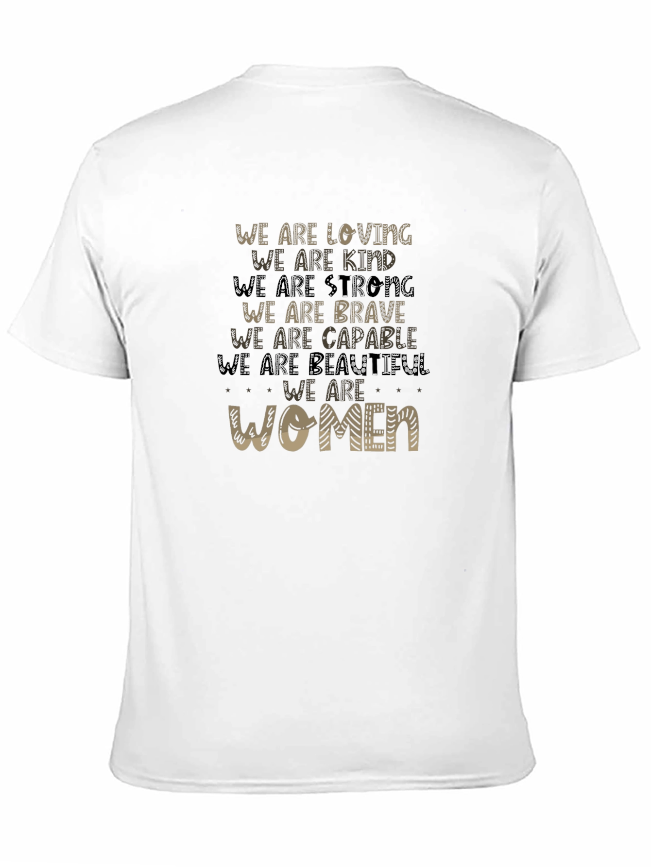 Empowering Womens T-Shirt: Loving Kind Strong & Brave