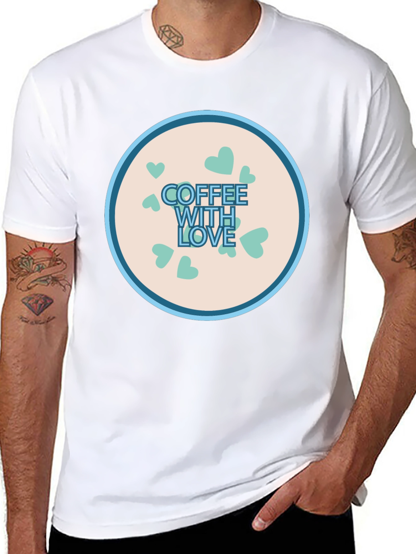 Coffee With Love Graphic T-Shirt - Soft Cotton Tee
