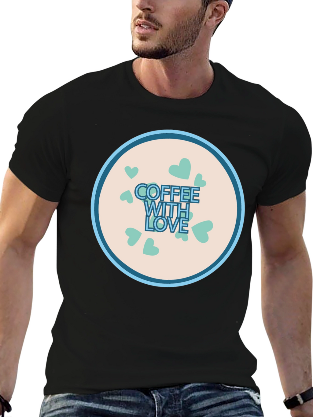 Coffee With Love Graphic T-Shirt - Soft Cotton Tee