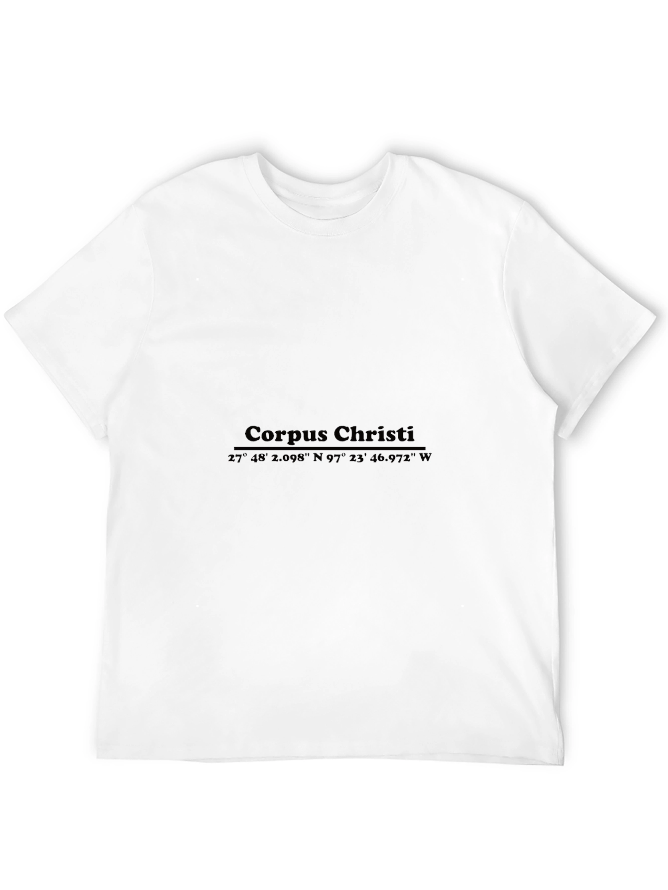 Corpus Christi Coordinates Black T-Shirt