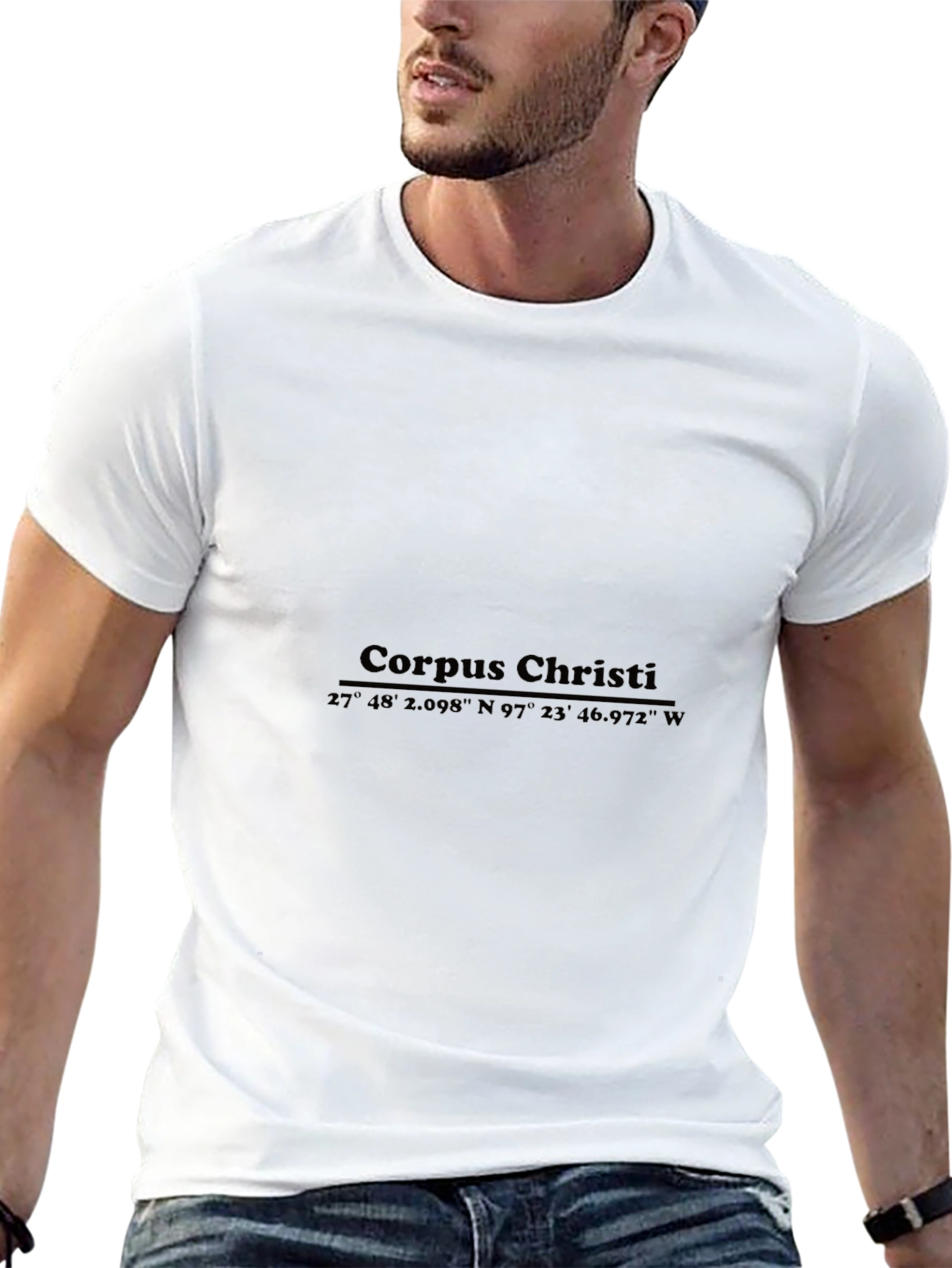 Corpus Christi Coordinates Black T-Shirt