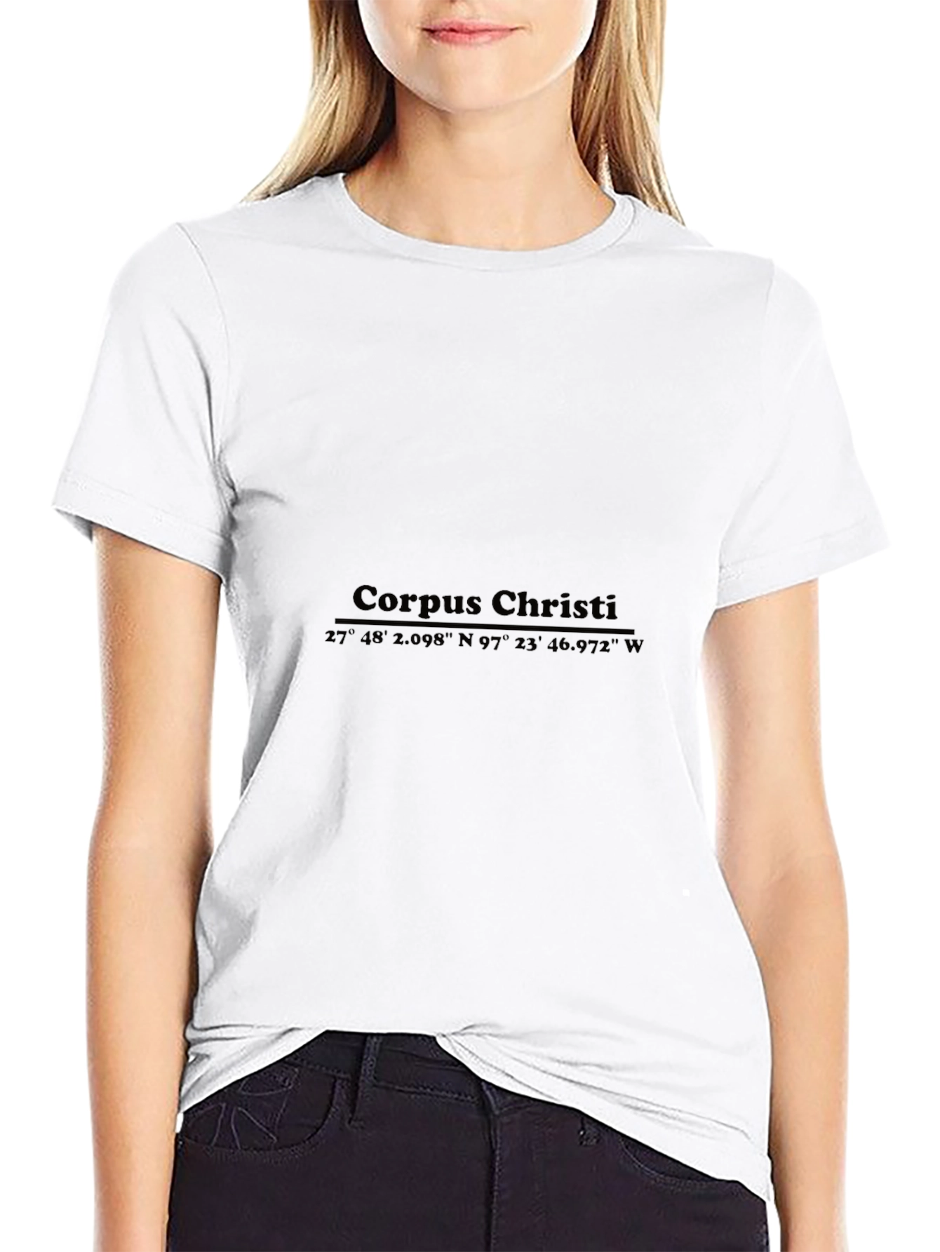 Corpus Christi Coordinates Black T-Shirt