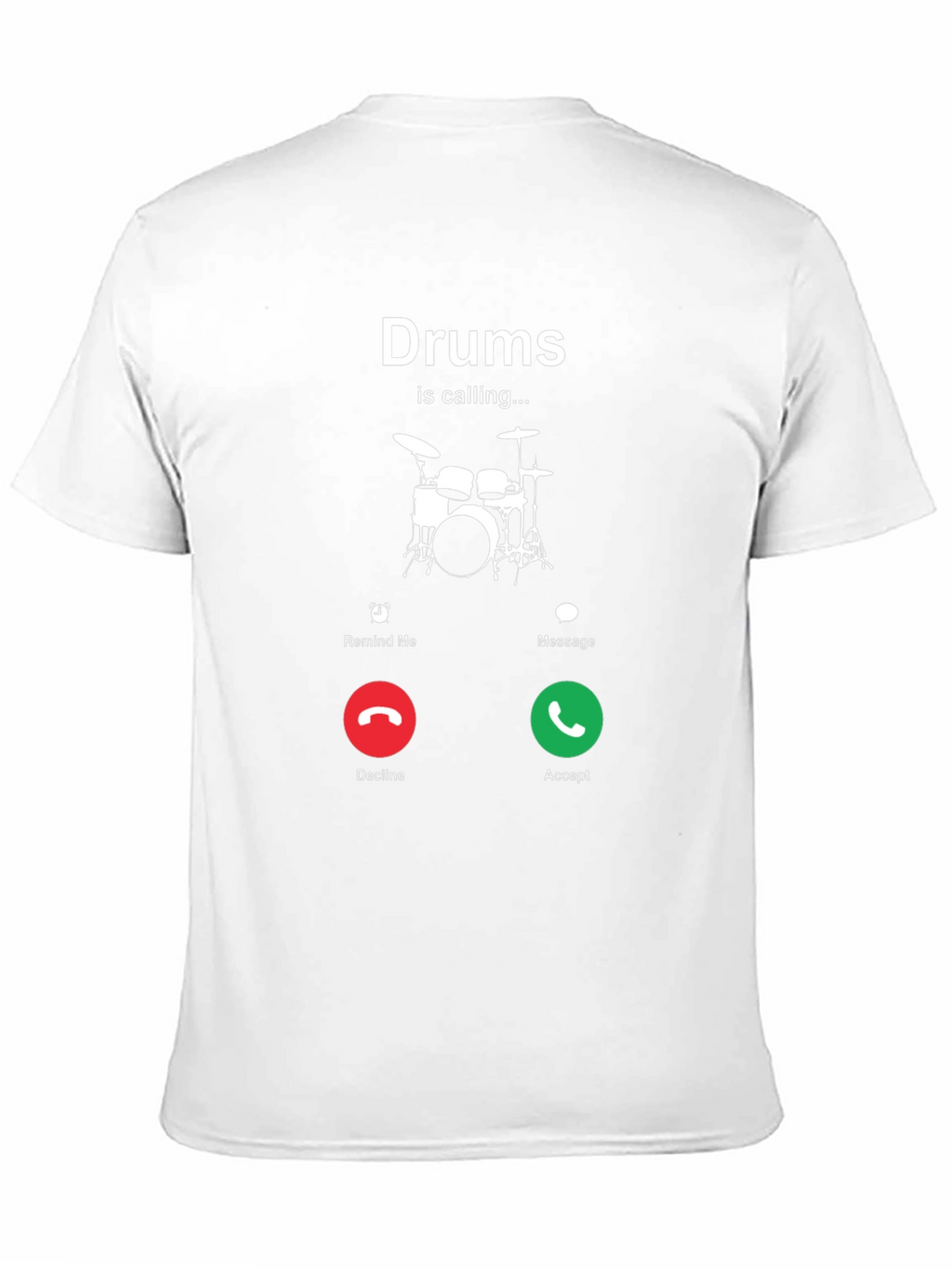 Drums Calling Black T-Shirt - Music Lover Tee