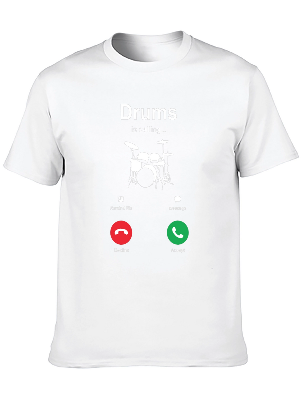 Drums Calling Black T-Shirt - Music Lover Tee