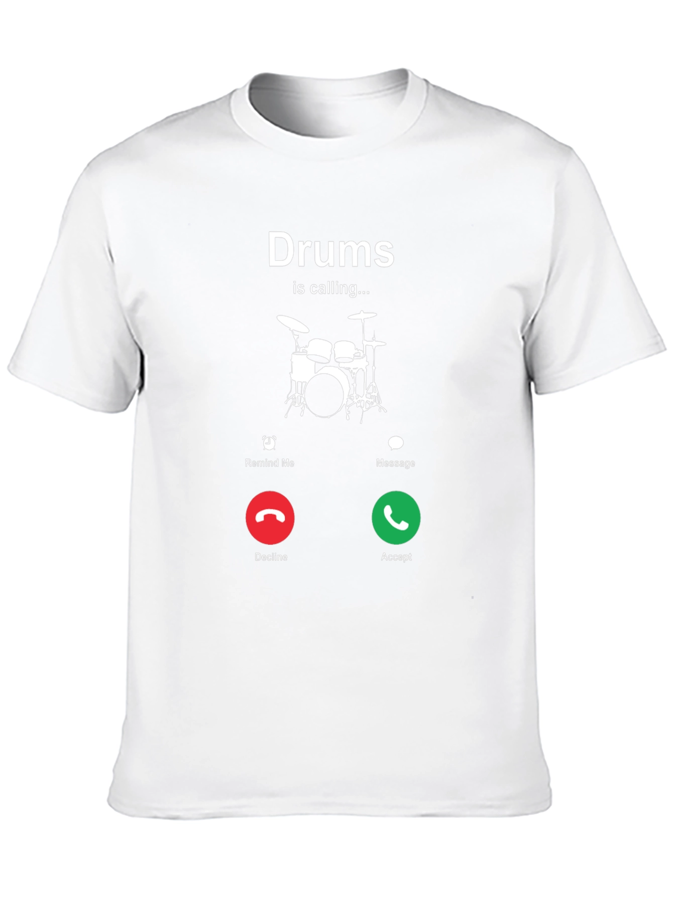 Drums Calling Black T-Shirt - Music Lover Tee