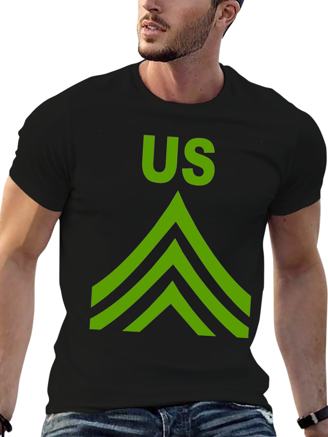 US Army Staff Sergeant Black T-Shirt