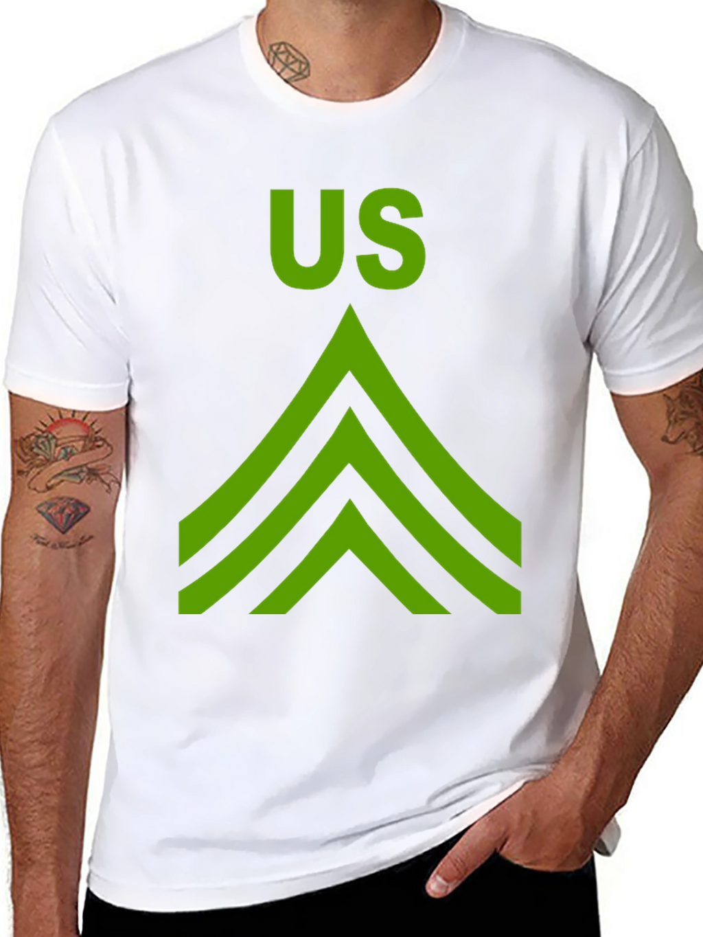 US Army Staff Sergeant Black T-Shirt