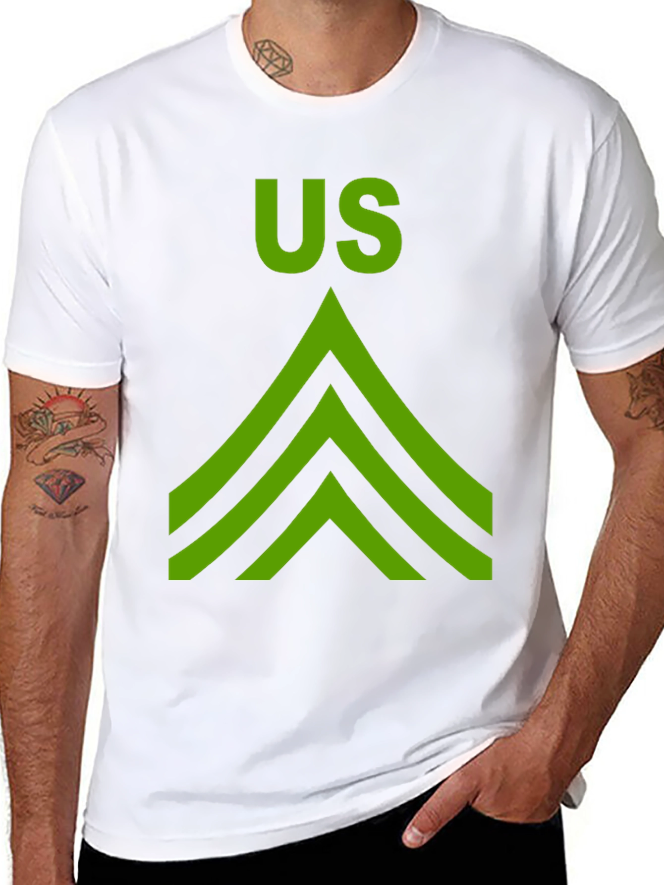 US Army Staff Sergeant Black T-Shirt