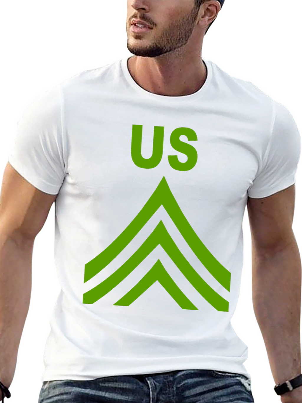 US Army Staff Sergeant Black T-Shirt