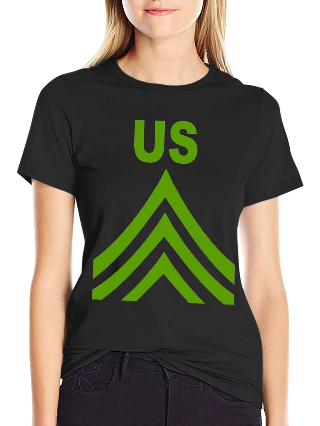 US Army Staff Sergeant Black T-Shirt
