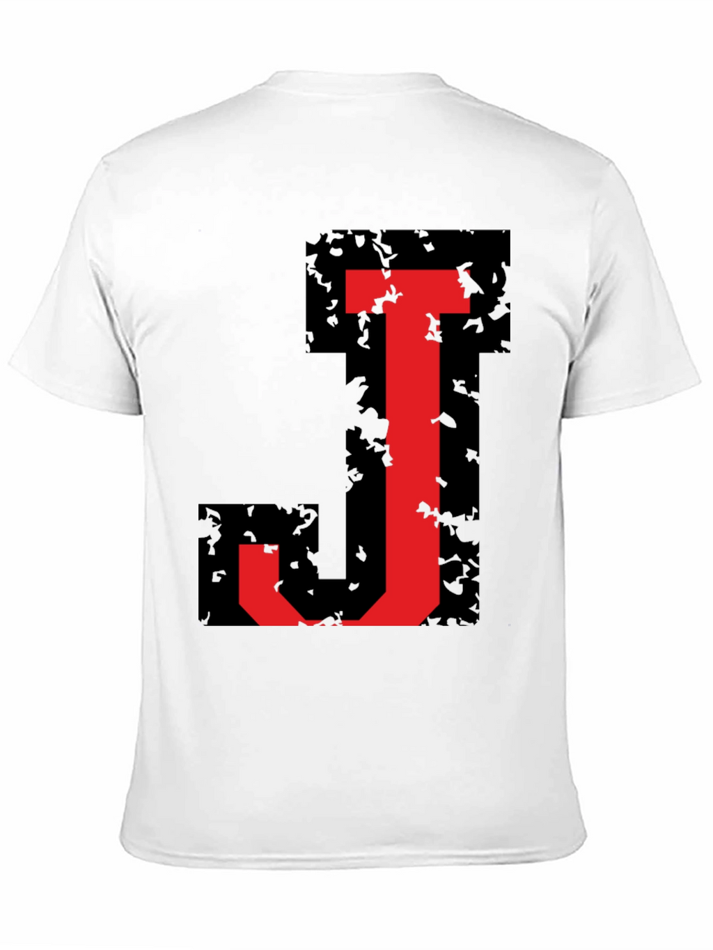 Bold J Initial Graphic Black T-Shirt