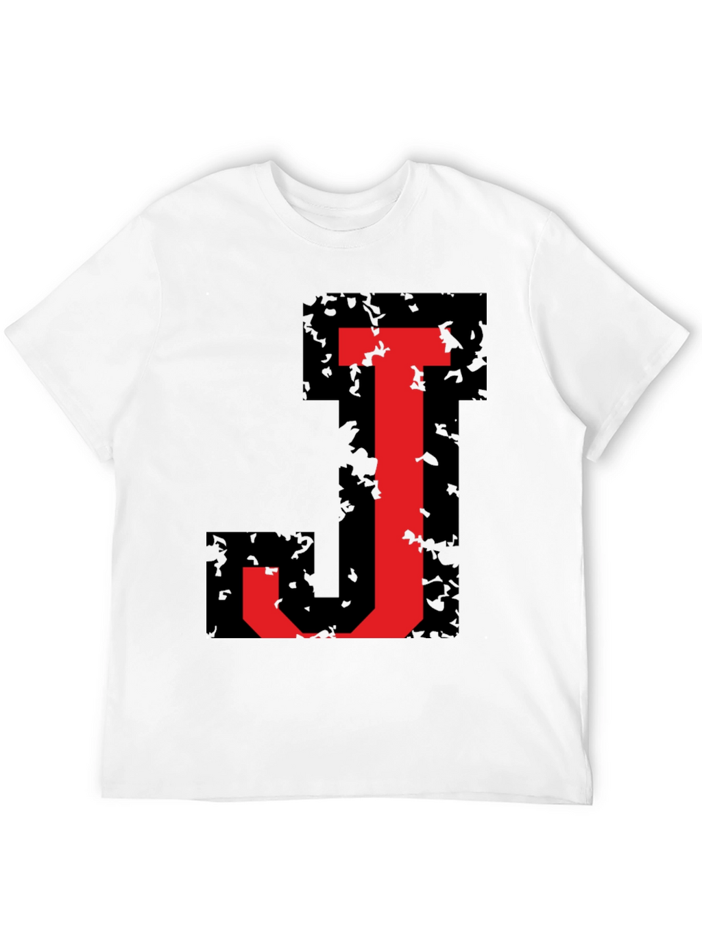Bold J Initial Graphic Black T-Shirt