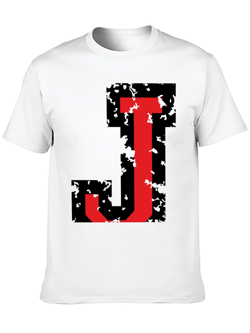 Bold J Initial Graphic Black T-Shirt