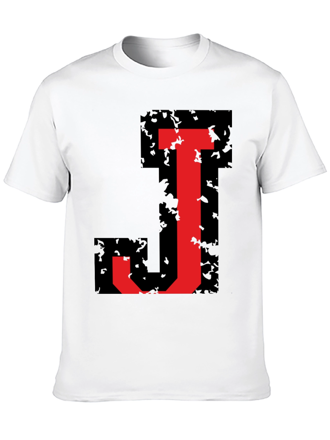 Bold J Initial Graphic Black T-Shirt