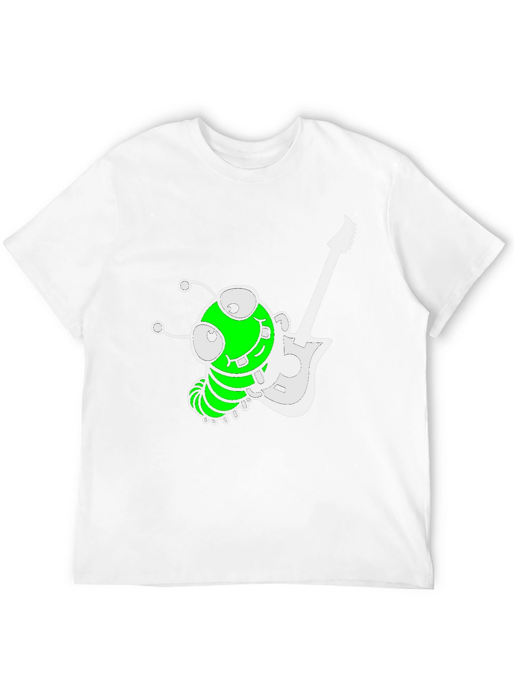 Funky Alien Guitarist Graphic Tee - Black