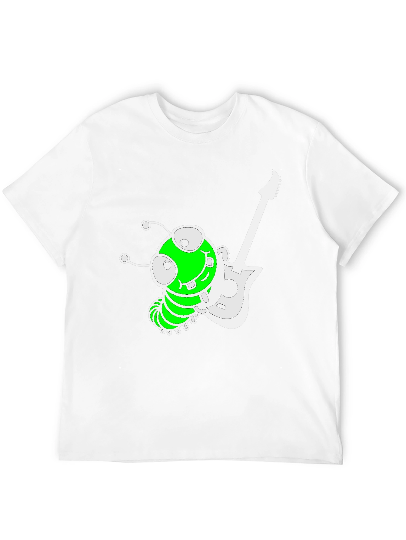 Funky Alien Guitarist Graphic Tee - Black
