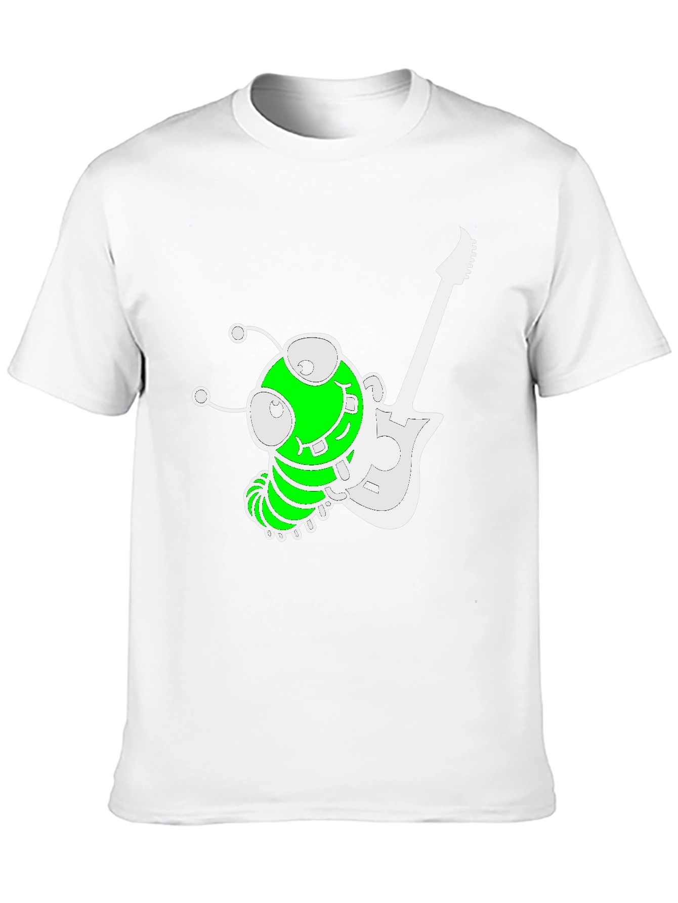 Funky Alien Guitarist Graphic Tee - Black