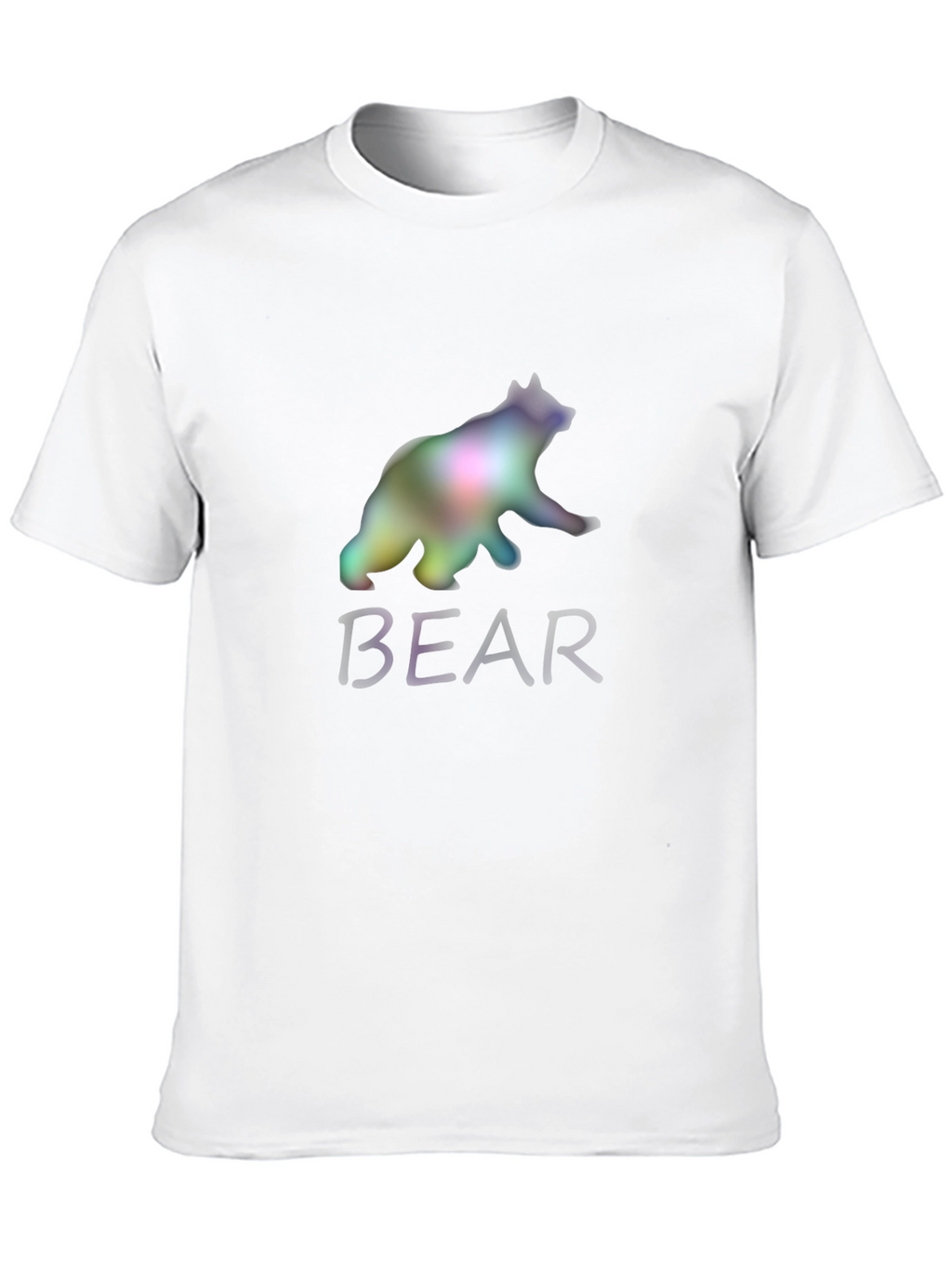 Mens Black Bear Graphic Print T-Shirt