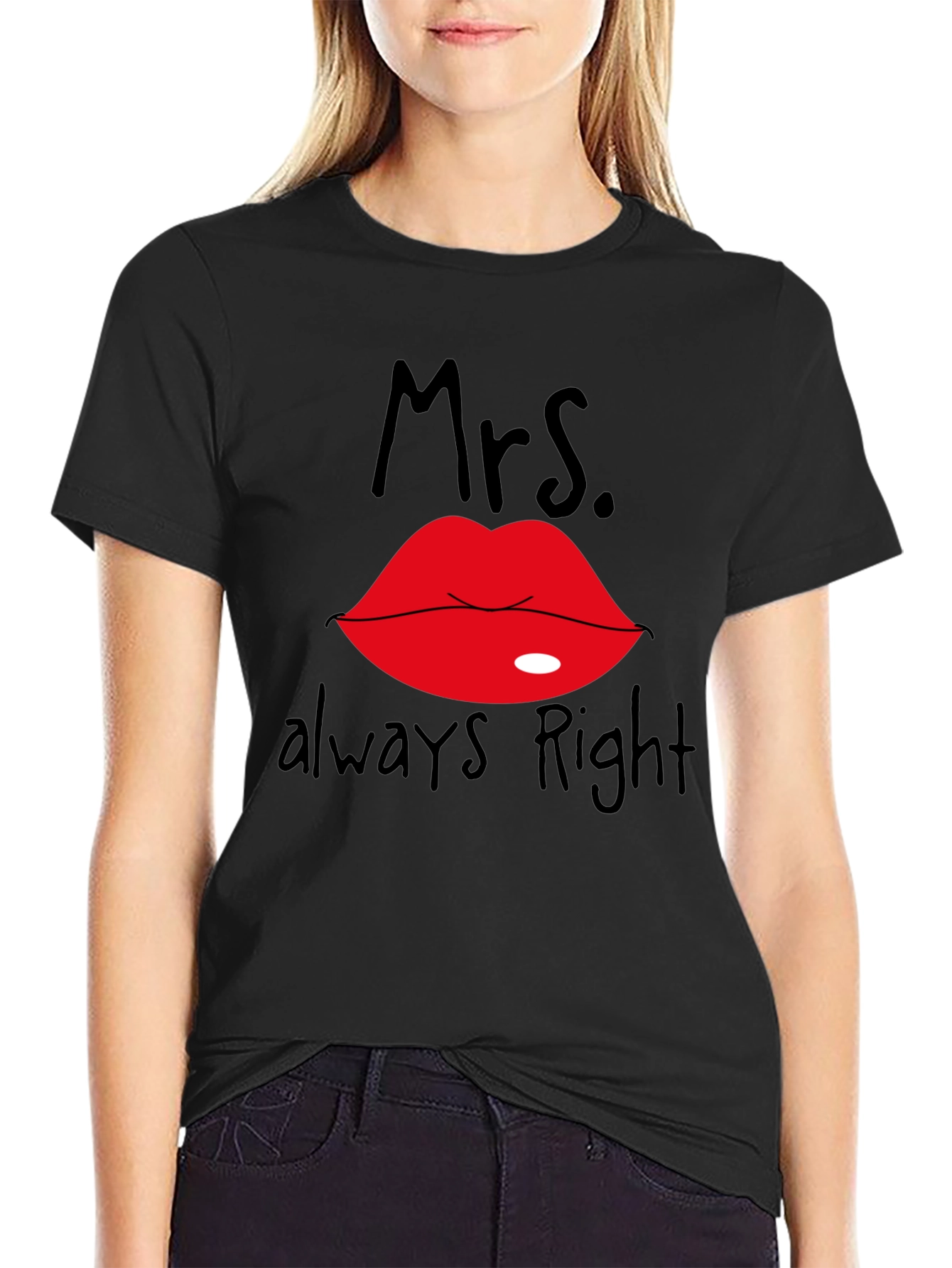 Mrs. Always Right Black T-Shirt
