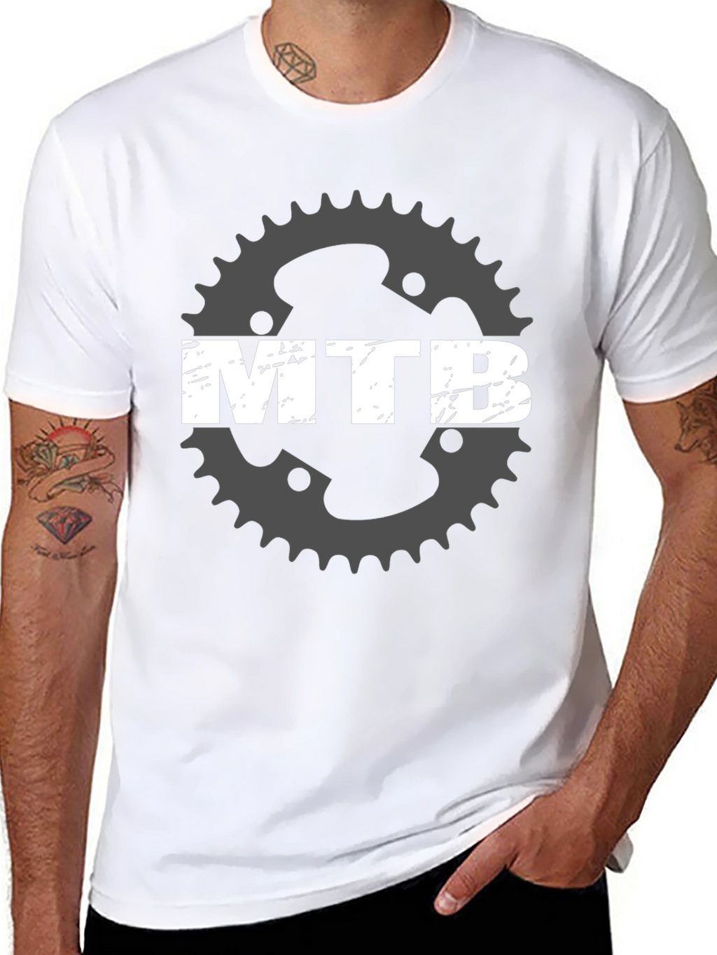 MTB Gear Graphic Tee - Black Mountain Bike T-Shirt