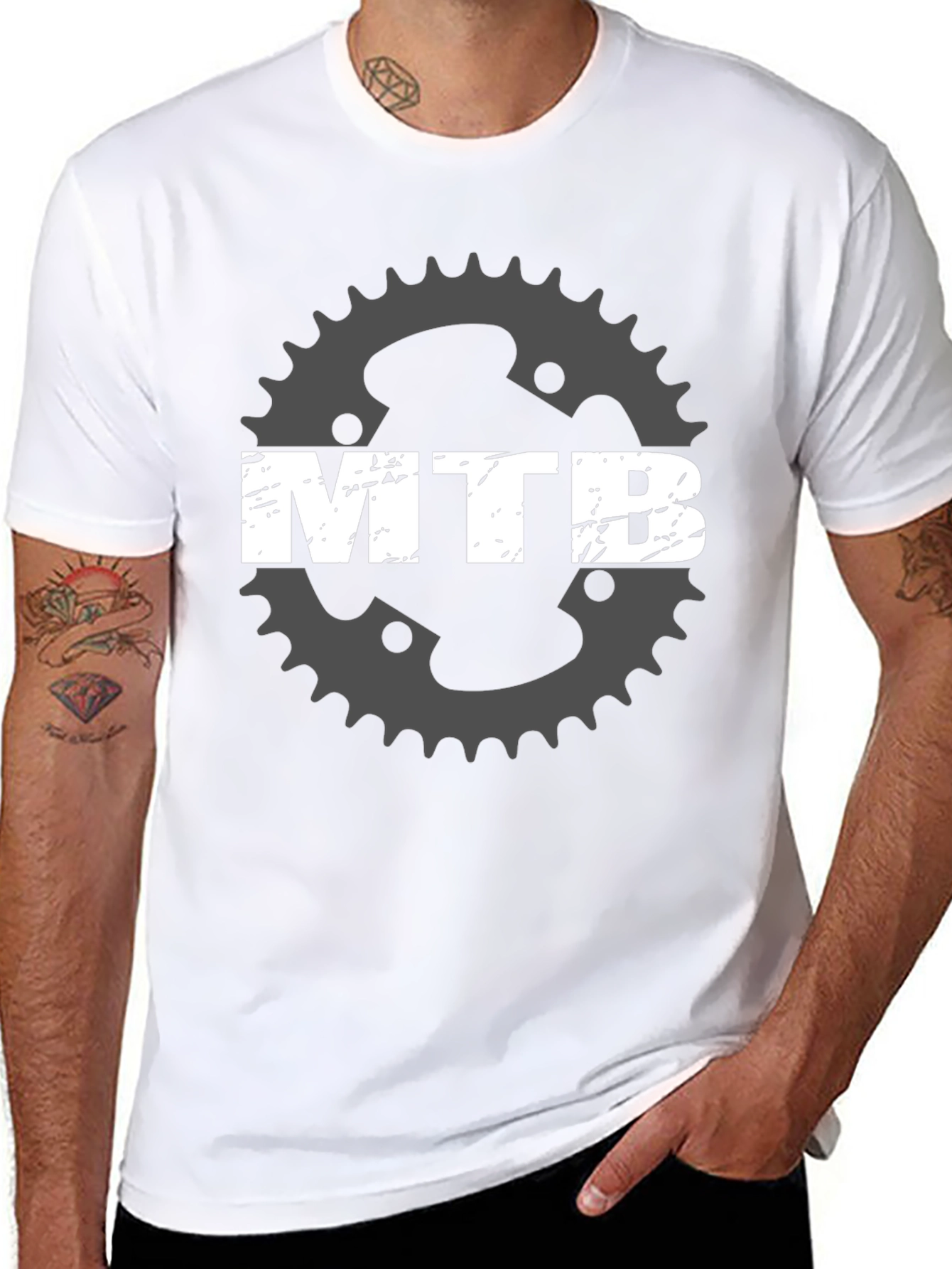 MTB Gear Graphic Tee - Black Mountain Bike T-Shirt