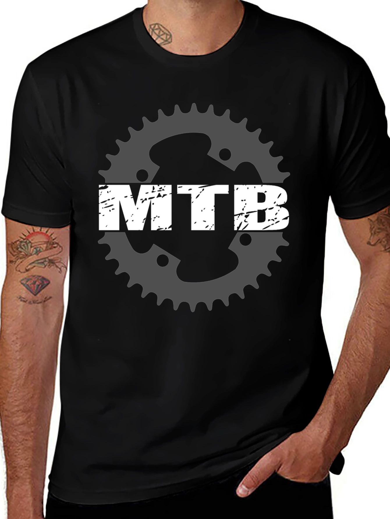 MTB Gear Graphic Tee - Black Mountain Bike T-Shirt
