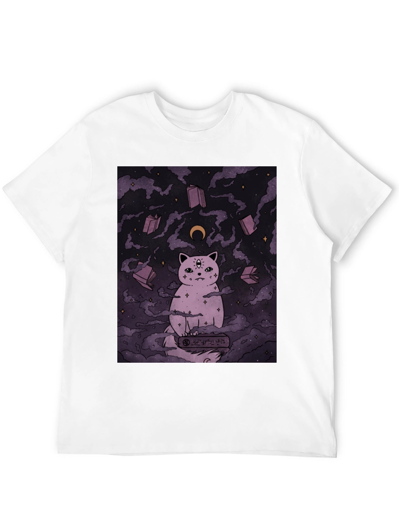 Mystic Cat Graphic Tee - Unisex Black T-Shirt