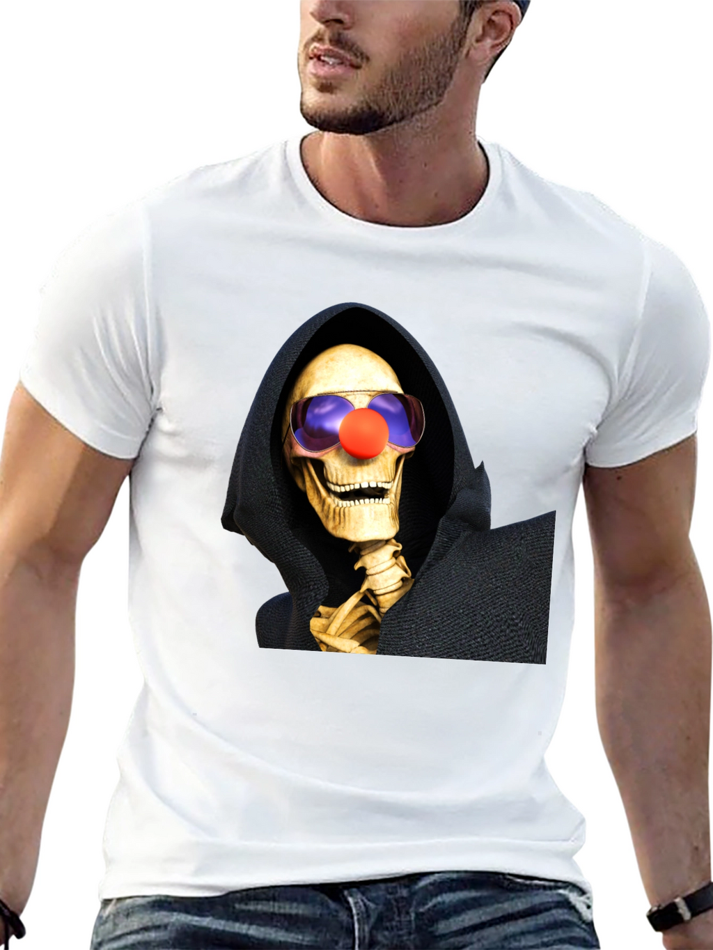 Clown Reaper T-Shirt: Humorous Grim Style