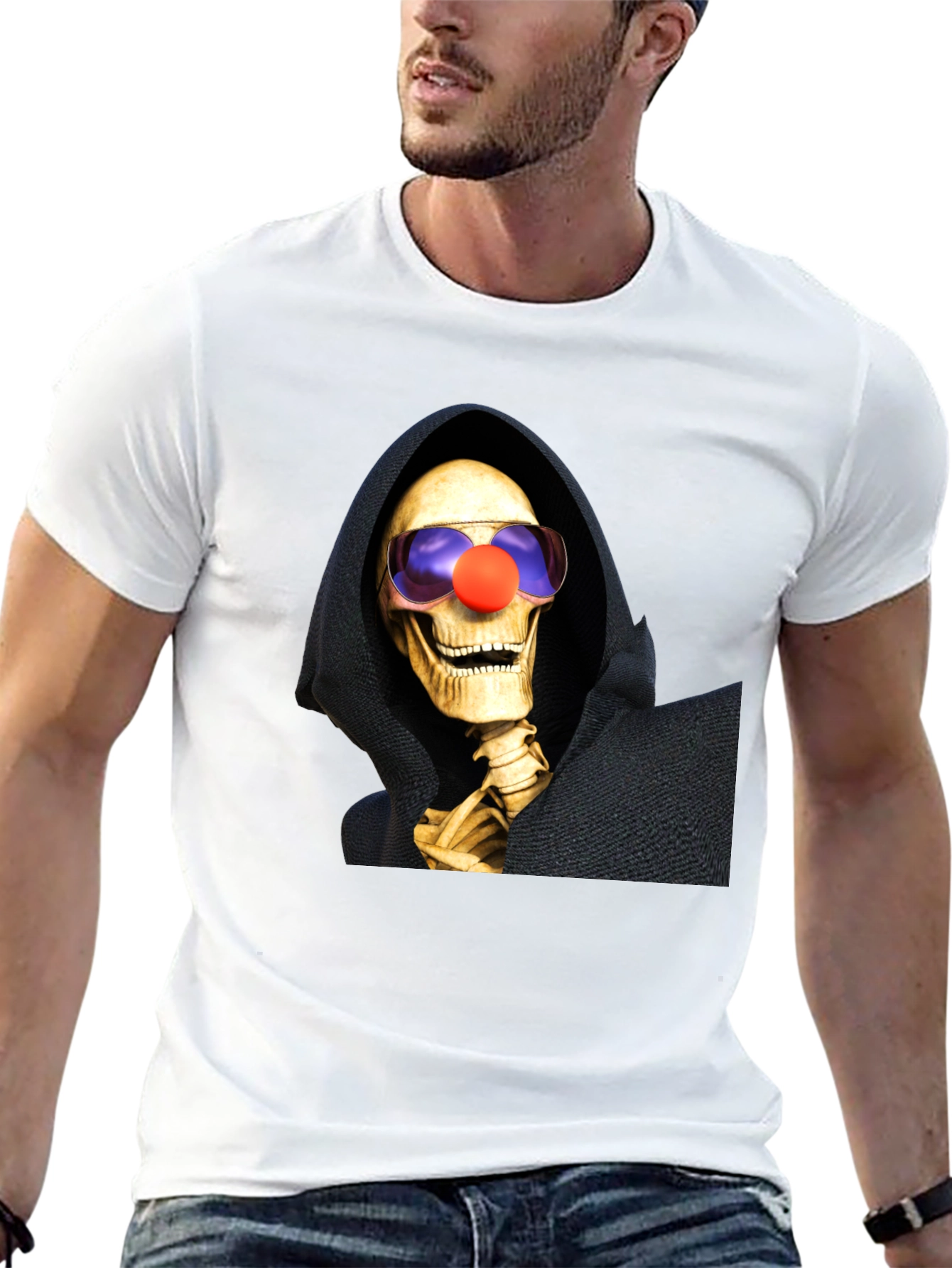 Clown Reaper T-Shirt: Humorous Grim Style