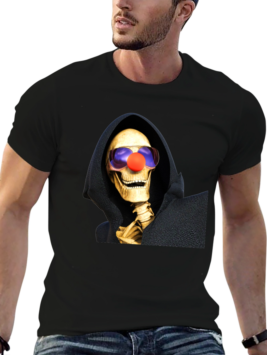 Clown Reaper T-Shirt: Humorous Grim Style