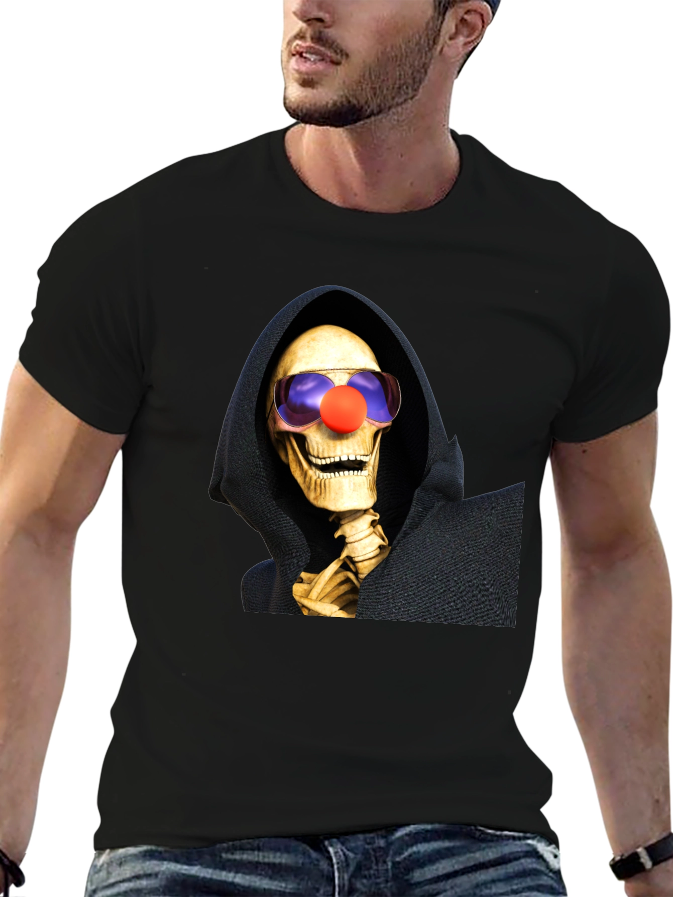 Clown Reaper T-Shirt: Humorous Grim Style