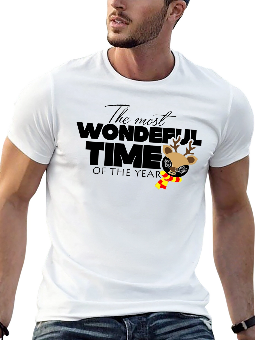 Wonderful Time of the Year Holiday Deer T-Shirt