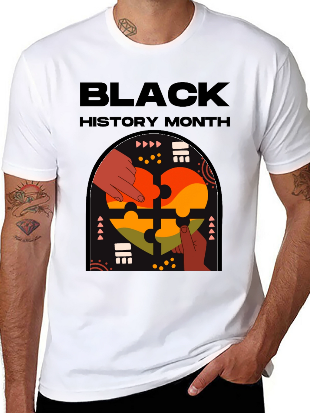 Black History Month Puzzle Piece Tee