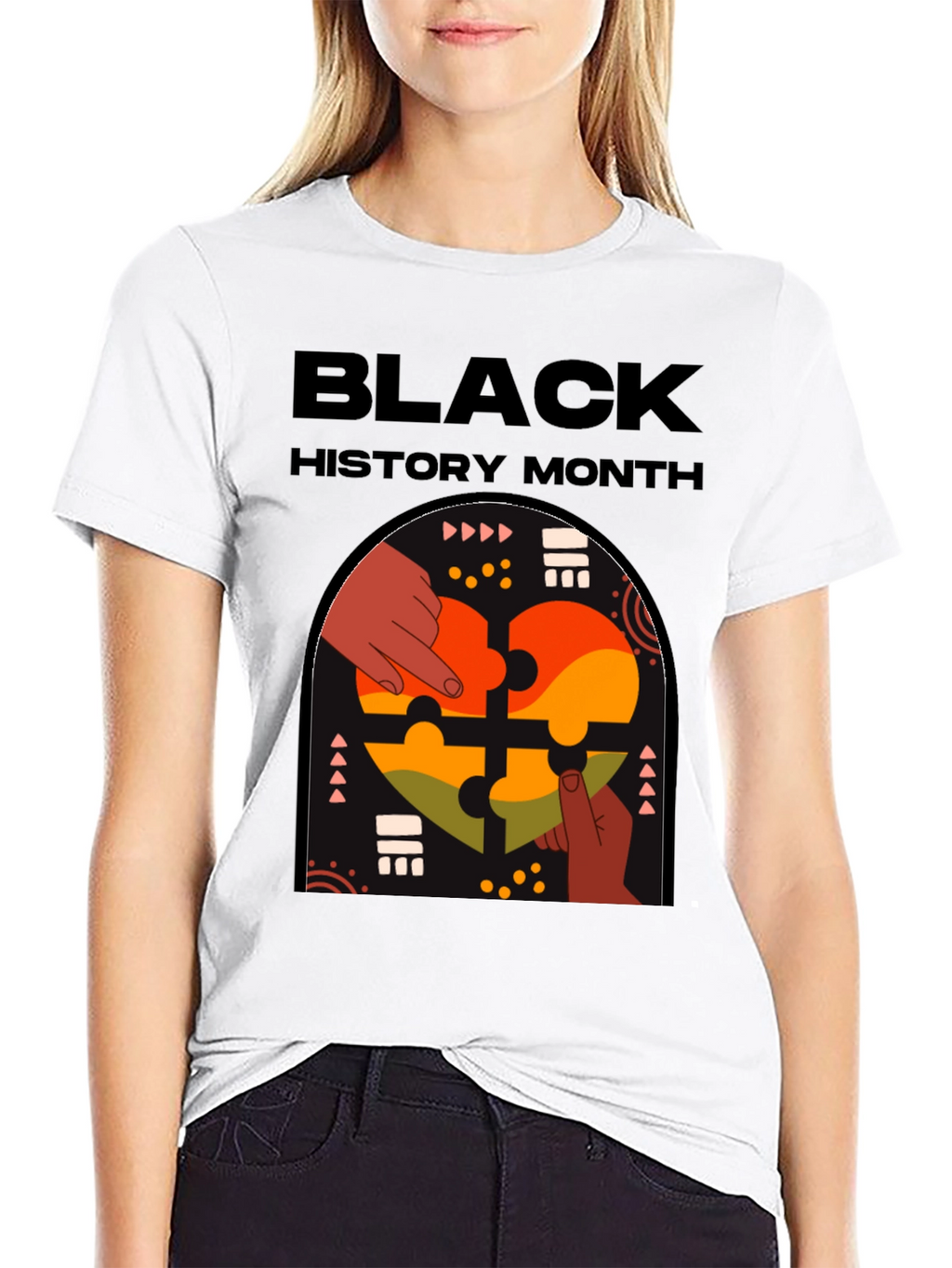 Black History Month Puzzle Piece Tee