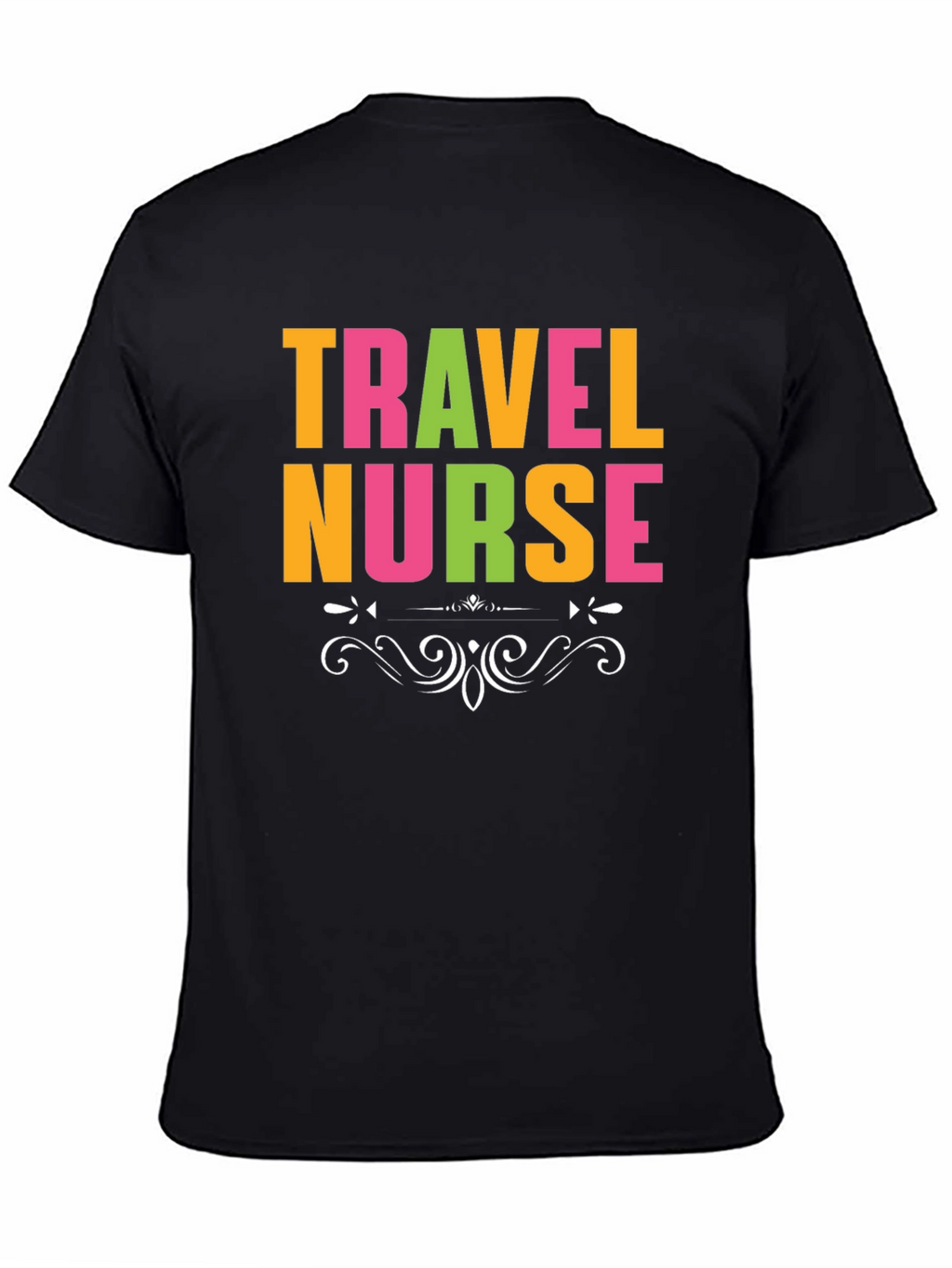 Travel Nurse Graphic T-Shirt - Black