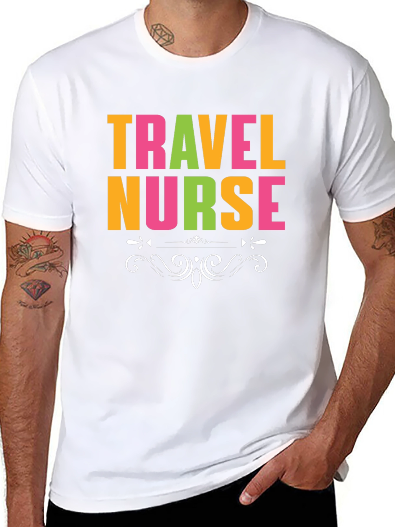 Travel Nurse Graphic T-Shirt - Black