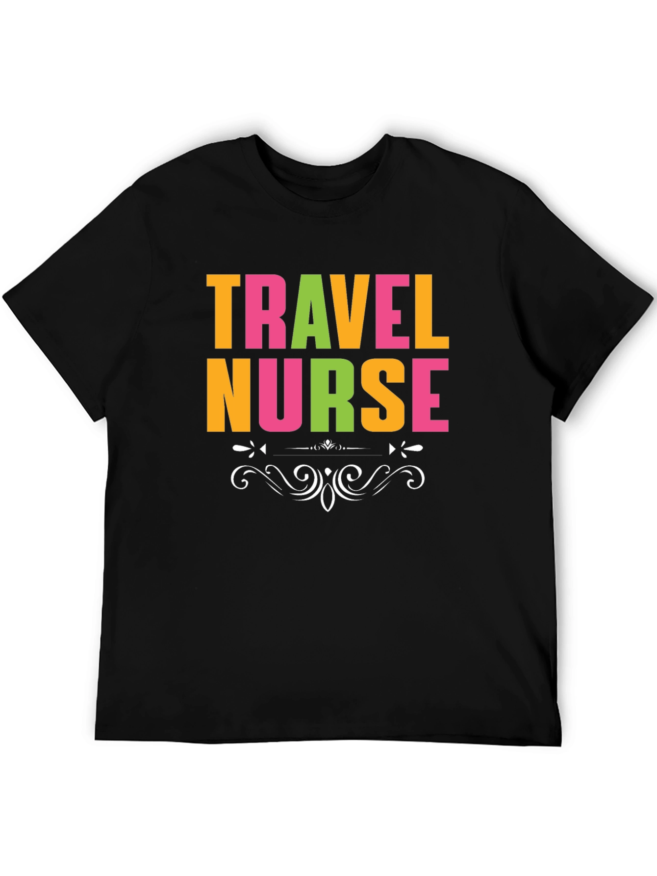 Travel Nurse Graphic T-Shirt - Black