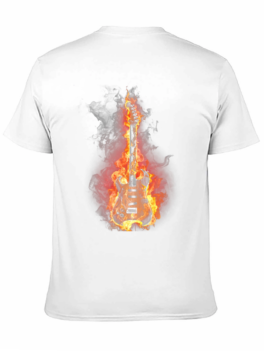 Flaming Guitar T-Shirt - Rock and Roll Style