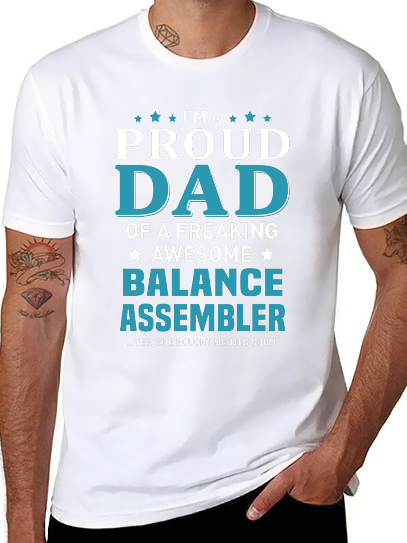 Proud Dad Balance Assembler T-Shirt