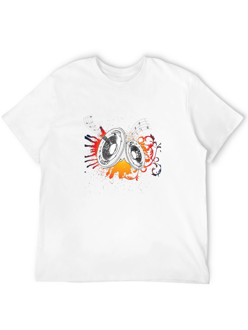 Speakers Graphic Tee - Music Inspired Black T-Shirt