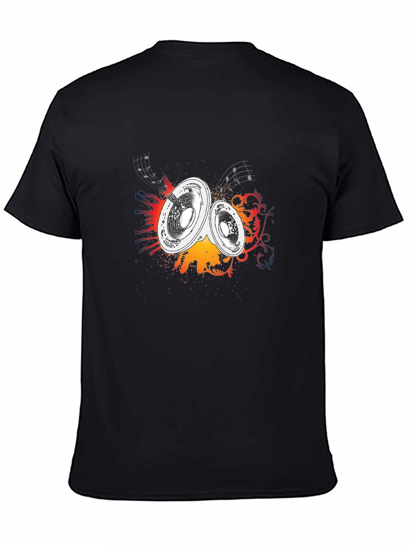 Speakers Graphic Tee - Music Inspired Black T-Shirt