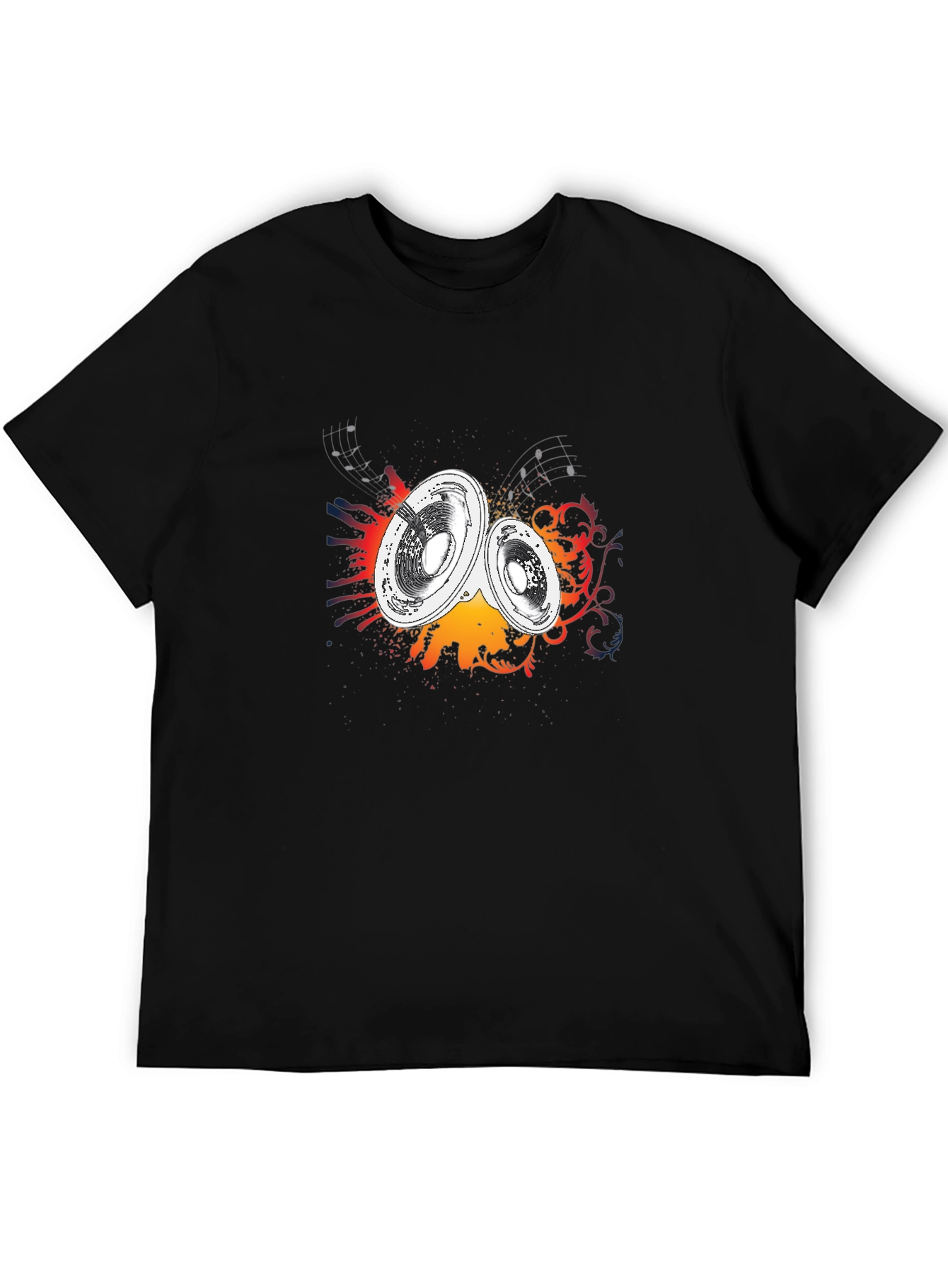 Speakers Graphic Tee - Music Inspired Black T-Shirt