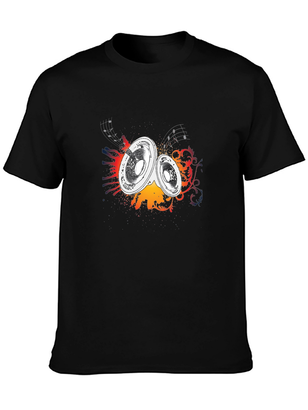 Speakers Graphic Tee - Music Inspired Black T-Shirt